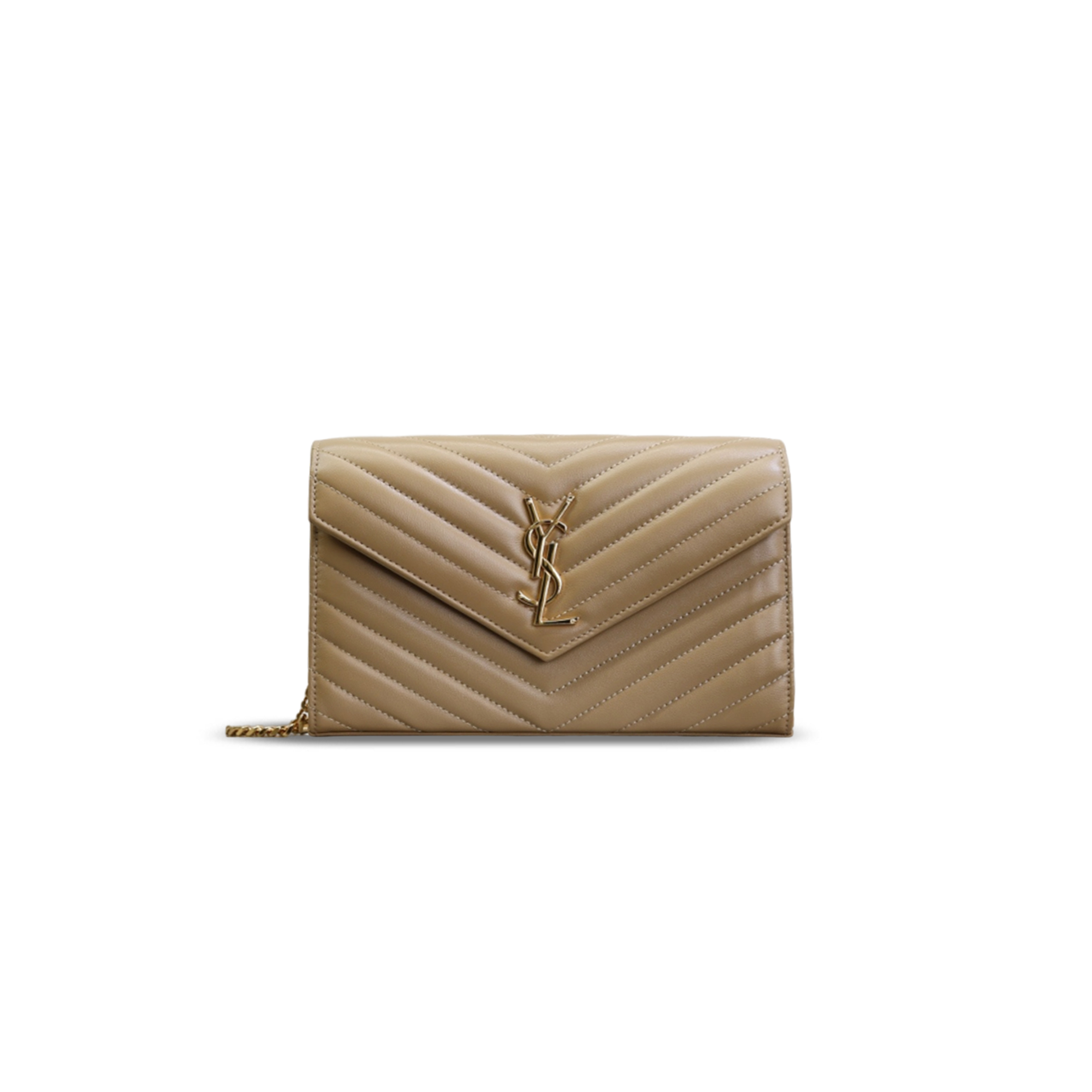 YSL CASSANDRE MATELASSÉ CHAIN WALLET IN LAMBSKIN 377828 (22.5*14*4cm)